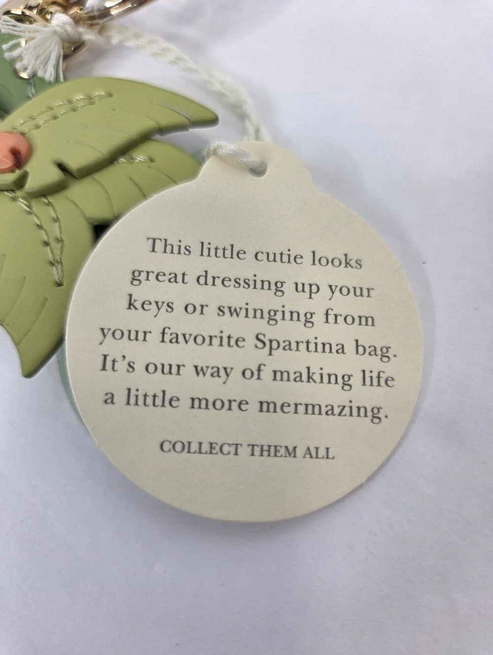 Spartina 449 Key Chain Bag Charm Palm Tree Green NEW